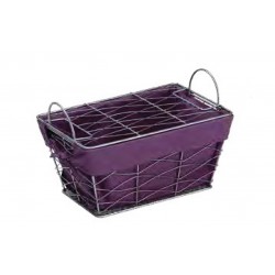 COFFRET METAL/COUV+TISSU PRUNE