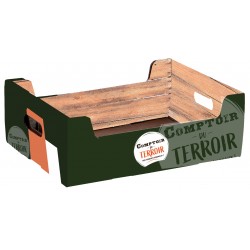 Cagette en carton vert Terroir