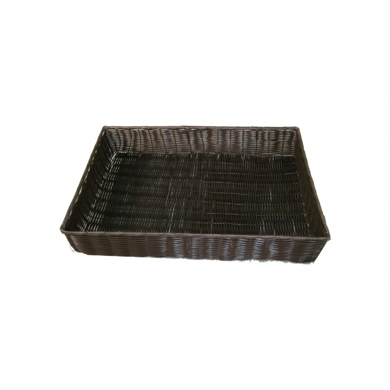 6168.jpg CORBEILLE PLASTIQUE MARRON FONCE