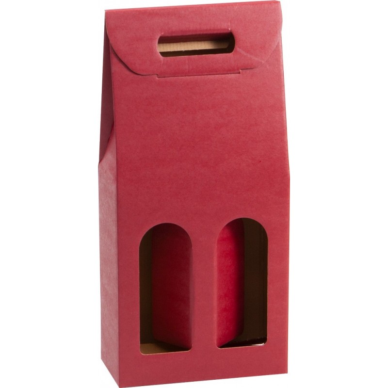 2126.jpg ETUI CARTON 2 BOUTEILLES COLORIS BORDEAU - MINI COMMANDE 30P