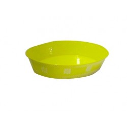 CORB.METAL JAUNE+DECO FLEUR