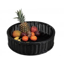 CORBEILLE ROND PLASTIQ.EPAIS NOIR