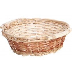 Corbeille ronde en osier naturel