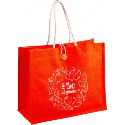 Sac jute orange Mes bio legumes