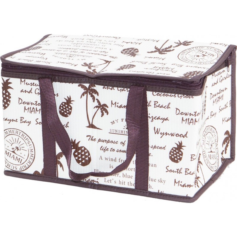 294M.jpg Sac isotherme couleur creme motif beach marron