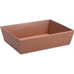 Corbeille carton effet cuir matelasse