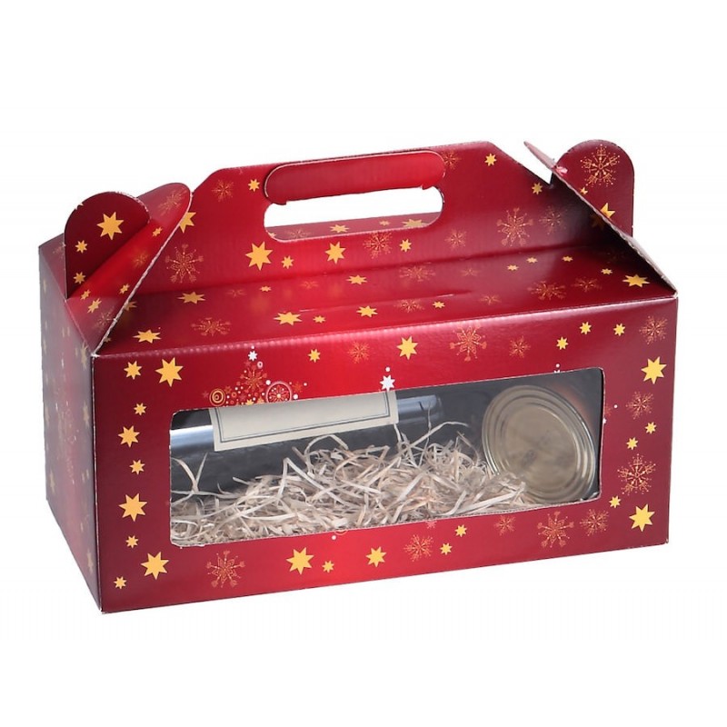 2818.jpg COFFRET CARTON ROUGE ETOILE AVEC FENETRE Mini commande 40p