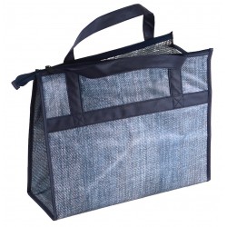 Sac isotherme coloris jean contour marine