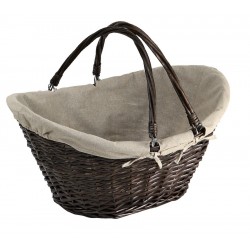 PANIER OSIER MARRON/JUTE