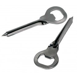 Ouvre bocal/decapsuleur en metal chrome