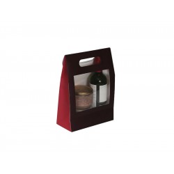 Boite carton + fenetre deco cadeaux