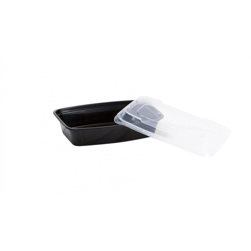 9500-2.jpg Boite repas noir et transparente 0.7L