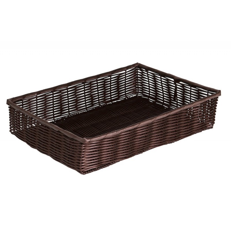 6167.jpg CORBEILLE PLASTIQUE MARRON FONCE