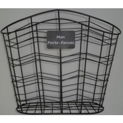PANIER PORTE REVUES METAL NOIR