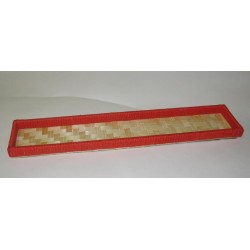 Plateau corde orange /Bambou
