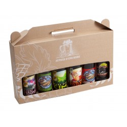 Coffret carton kraft pour 6 bouteilles de bieres