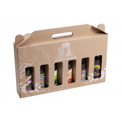 Coffret carton kraft pour 6 bouteilles de bieres