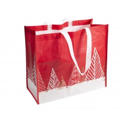 Cabas rouge motif sapin 33L