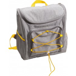 Sac a dos isotherme 300D gris et jaune 15L