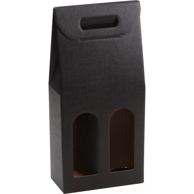 2127.jpg ETUI CARTON 2 BOUTEILLES COLORIS NOIR - MINI COMMANDE 30P