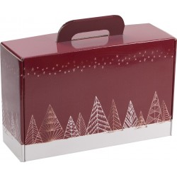 Valisette carton FSC sapins rouges