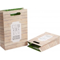 Sac en carton FSC naturel 'CULTIVONS NOS ENVIES'