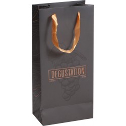 Sac carton 'Degustation' pour 2 bouteilles + fenetre