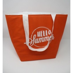 Sac isotherme 600D orange Hello summer 
