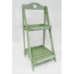 Presentoir en bois vert
