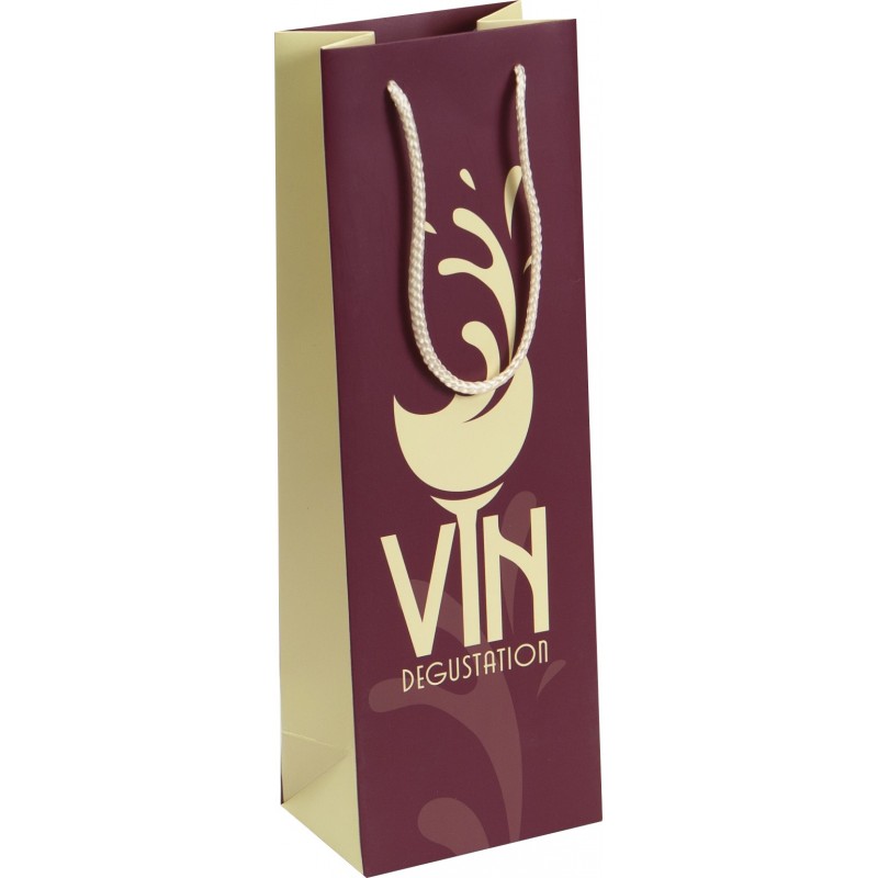 Sac carton FSC 'VIN DEGUSTATION' pour 1 bouteille