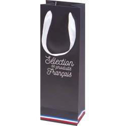 Sac carton FSC 'Selection de produits francais' 1 bouteille