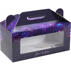 Coffret carton FSC box avec fenetre Jour de fete