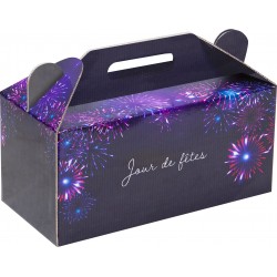 Coffret carton FSC box avec fenetre Jour de fete