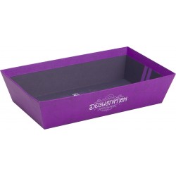 Corbeille en carton FSC violet Degustation