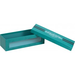 Coffret carton FSC vert 3 verrines avec fenetre Degustation