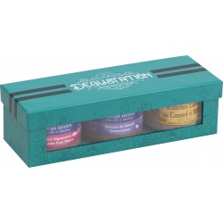 Coffret carton FSC vert 3 verrines avec fenetre Degustation