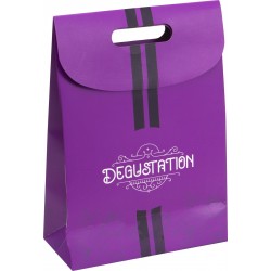 Pochette cadeau carton FSC violet Degustation