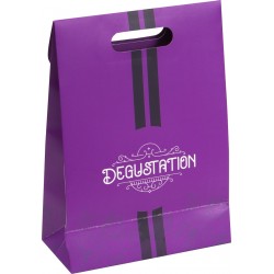 Pochette cadeau carton FSC violet Degustation