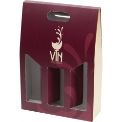 Etui en carton FSC pour 3 Bouteilles VIN DEGUSTATION