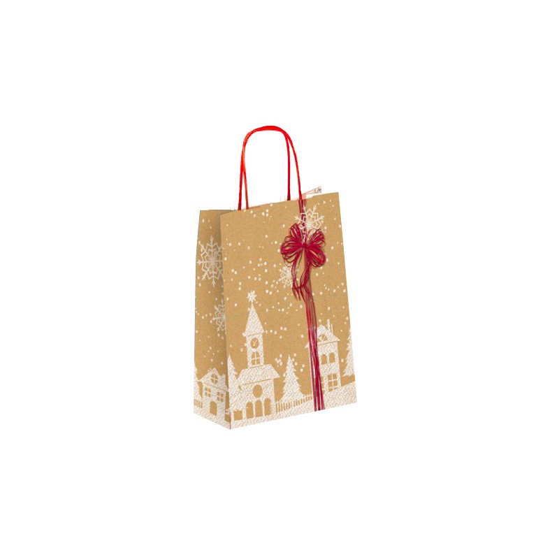 Sac papier kraft decor Noel