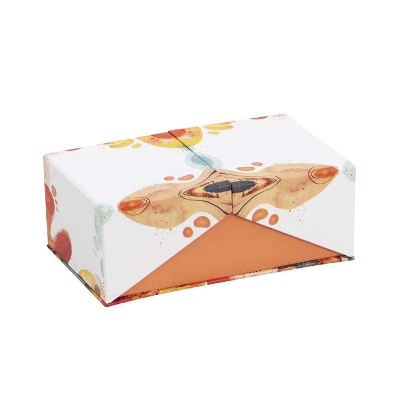 Boîte en carton double couleurs avec fermeture latérale - inpak emballage
