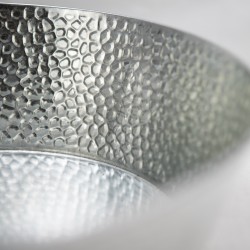 Corbeille ovale en zinc gris 