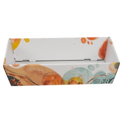 Corbeille a plat en carton FSC motif Color