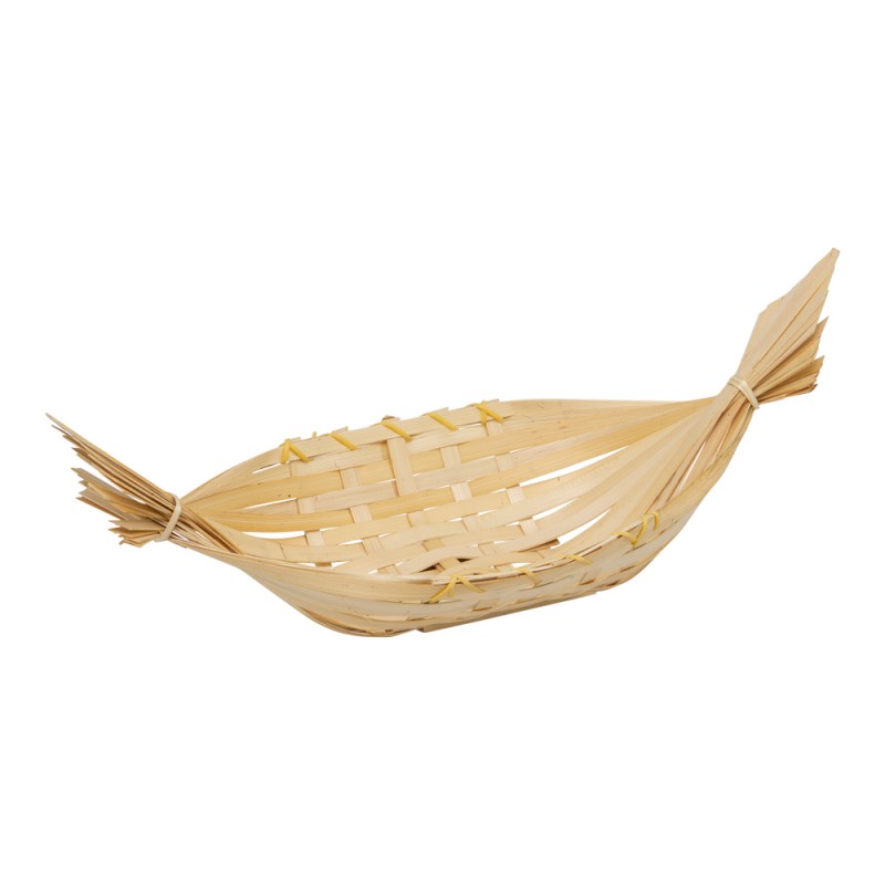 Corbeille gondole en bambou naturel