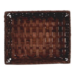 Corbeille bambou rectangulaire chocolat