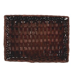 Corbeille bambou rectangulaire chocolat