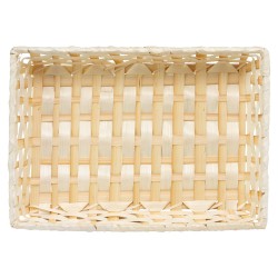 Corbeille bambou rectangulaire naturel