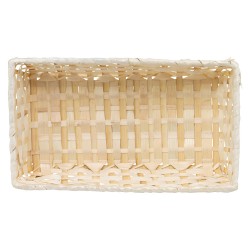 Corbeille bambou rectangulaire naturel