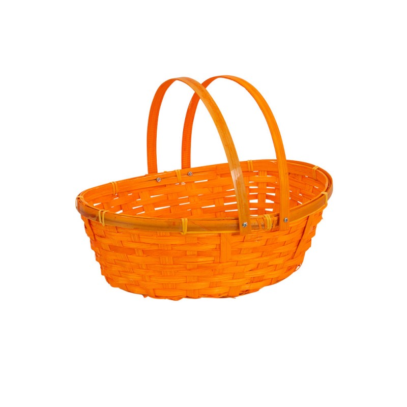 Panier bambou ovale orange