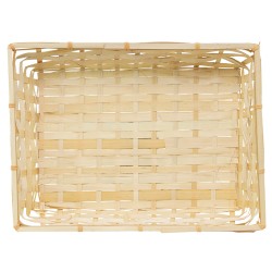 Corbeille rectangulaire en bambou naturel